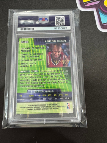 1999 FINEST NEW MILLENNIUM #NM8 LAMAR ODOM NEW MILLENNIUM-W/COATING /1500 PSA 9 - Back