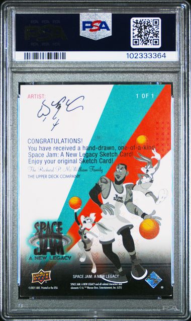 2021 UPPER DECK SPACE JAM A NEW LEGACY SKETCH CARDS JOMAR BULDA SKETCH-YOSEMITE SAM PSA 8
