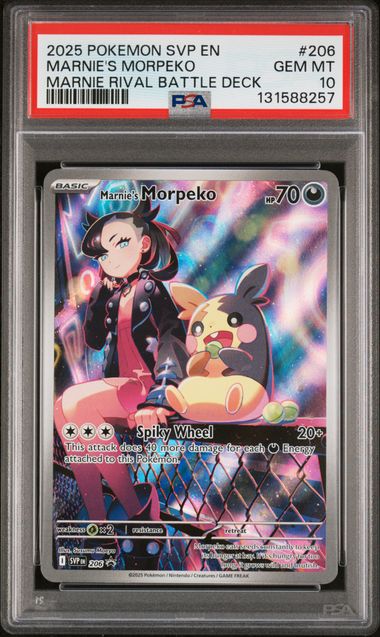 2025 MARNIE'S MORPEKO - POKEMON SVP EN-SV BLACK STAR PROMO (PSA GEM MT 10)