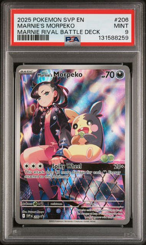 2025 MARNIE'S MORPEKO - POKEMON SVP EN-SV BLACK STAR PROMO (PSA MINT 9)
