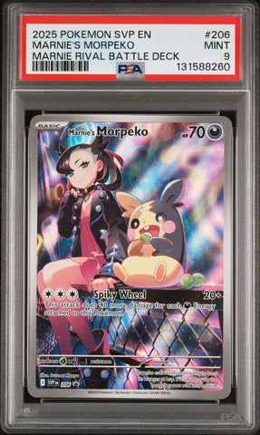 2025 MARNIE'S MORPEKO - POKEMON SVP EN-SV BLACK STAR PROMO (PSA MINT 9)