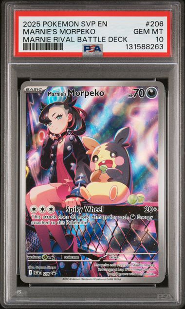 2025 MARNIE'S MORPEKO - POKEMON SVP EN-SV BLACK STAR PROMO (PSA GEM MT 10)