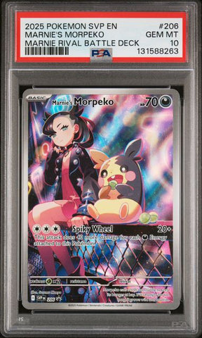 2025 MARNIE'S MORPEKO - POKEMON SVP EN-SV BLACK STAR PROMO (PSA GEM MT 10)