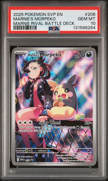 2025 MARNIE'S MORPEKO - POKEMON SVP EN-SV BLACK STAR PROMO (PSA GEM MT 10)