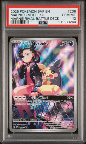 2025 MARNIE'S MORPEKO - POKEMON SVP EN-SV BLACK STAR PROMO (PSA GEM MT 10)