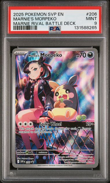 2025 MARNIE'S MORPEKO - POKEMON SVP EN-SV BLACK STAR PROMO (PSA MINT 9)