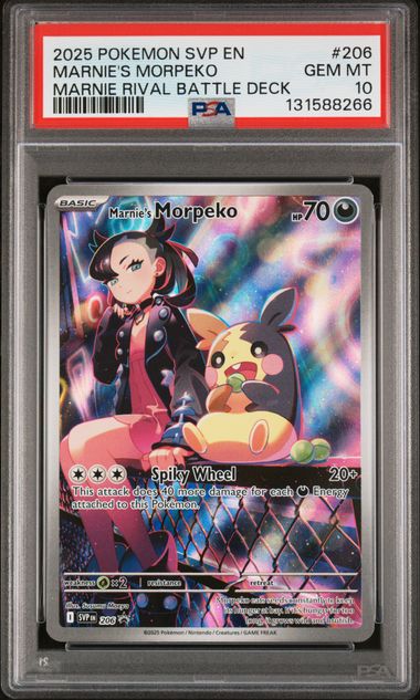 2025 MARNIE'S MORPEKO - POKEMON SVP EN-SV BLACK STAR PROMO (PSA GEM MT 10)