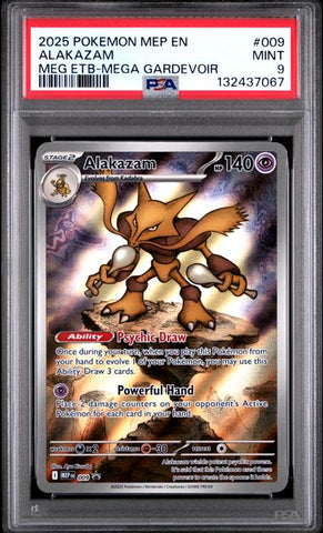 2025 ALAKAZAM - POKEMON MEP EN-ME BLACK STAR PROMO (PSA MINT 9)