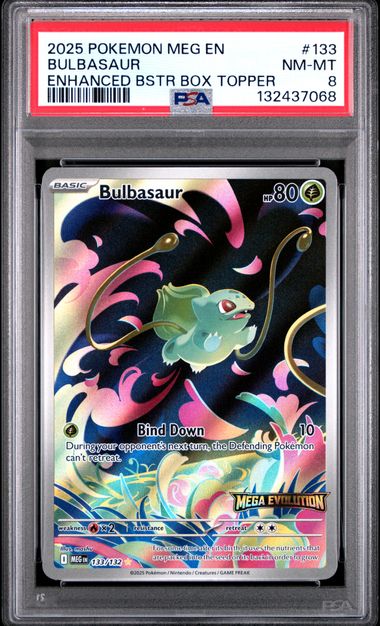 2025 BULBASAUR - POKEMON MEG EN-MEGA EVOLUTION (PSA NM-MT 8)