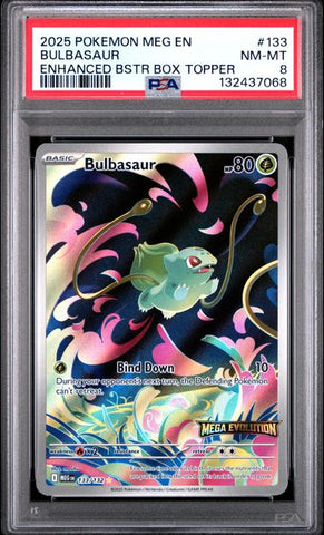 2025 BULBASAUR - POKEMON MEG EN-MEGA EVOLUTION (PSA NM-MT 8)