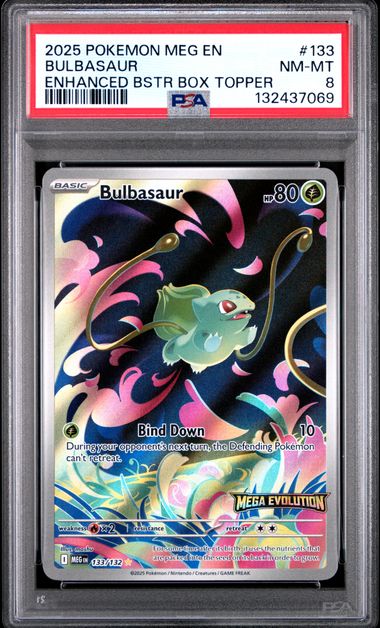 2025 BULBASAUR - POKEMON MEG EN-MEGA EVOLUTION (PSA NM-MT 8)