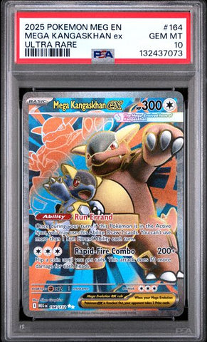 2025 MEGA KANGASKHAN ex - POKEMON MEG EN-MEGA EVOLUTION (PSA GEM MT 10)