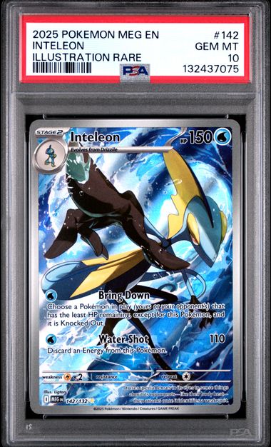 2025 INTELEON - POKEMON MEG EN-MEGA EVOLUTION (PSA GEM MT 10)
