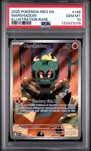 2025 MARSHADOW - POKEMON MEG EN-MEGA EVOLUTION (PSA GEM MT 10)