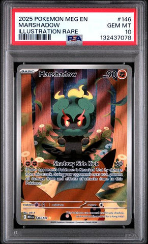 2025 MARSHADOW - POKEMON MEG EN-MEGA EVOLUTION (PSA GEM MT 10)