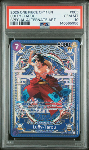 2025 One Piece Op11-A Fist Of Divine Speed #005 Luffy-Tarou Special ALT PSA 10