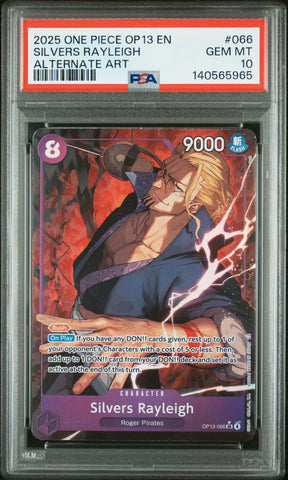 2025 One Piece Op13-Carrying On His Will #066 Silvers Rayleigh ALT PSA 10